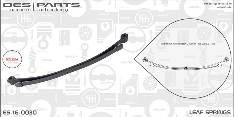 OES PARTS lakštinė lingė ES-16-0030